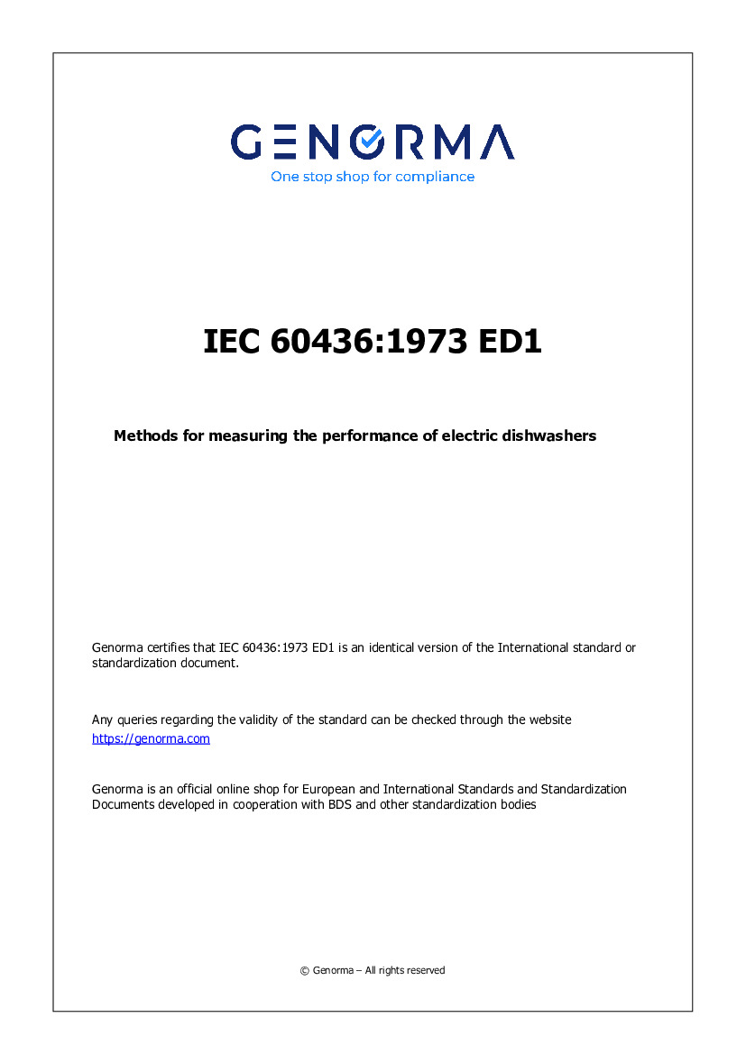 IEC 60436:1973 ED1