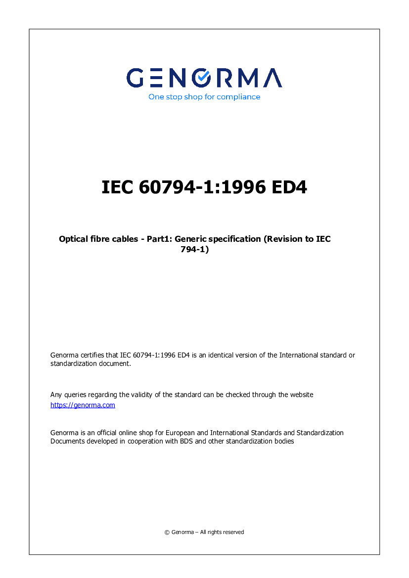 IEC 60794-1:1996 ED4