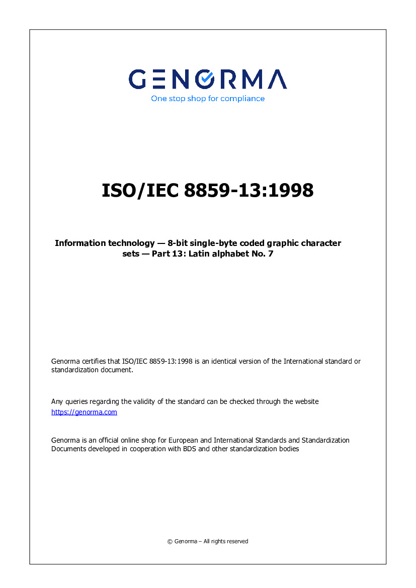 ISO/IEC 8859-13:1998