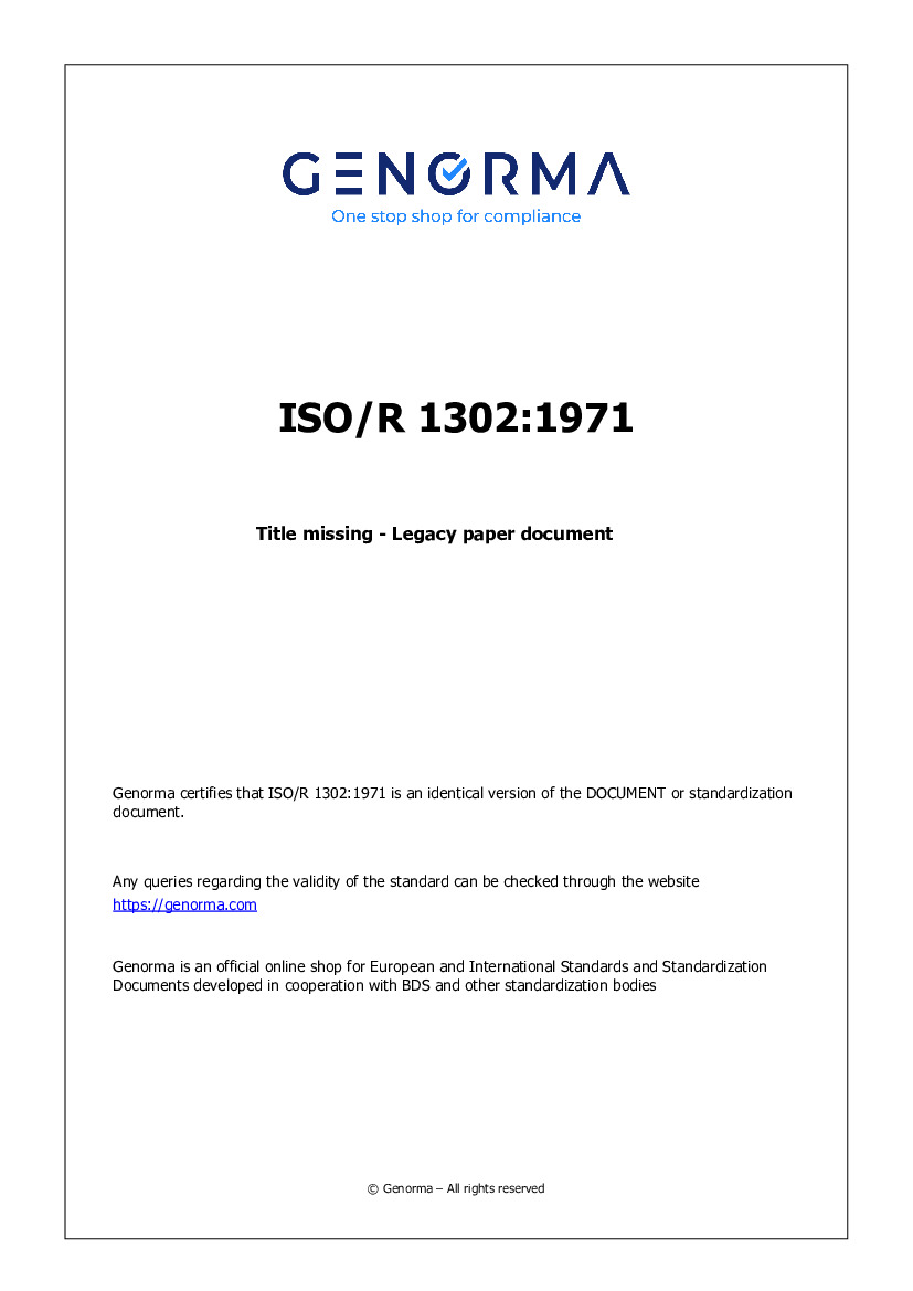 ISO/R 1302:1971