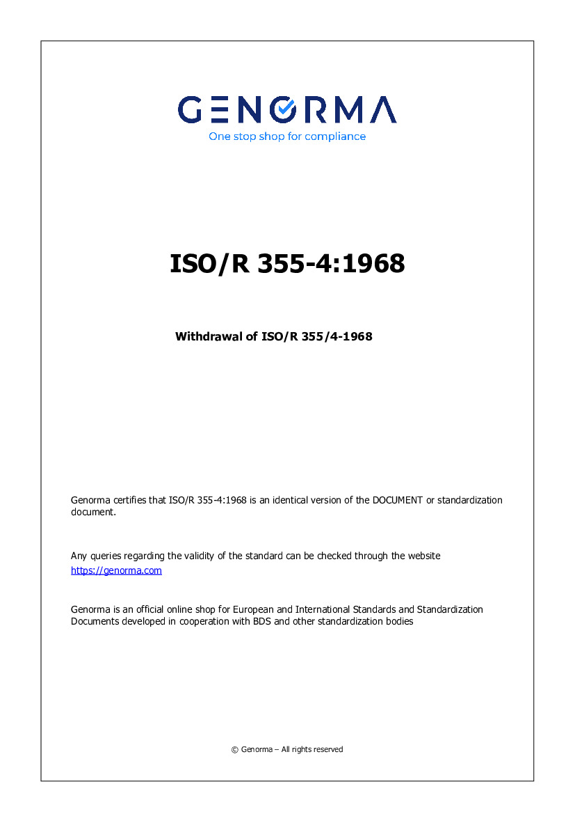 ISO/R 355-4:1968