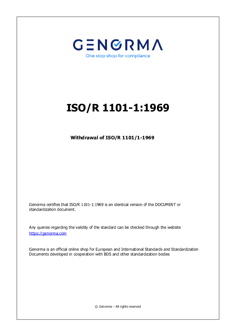 ISO/R 1101-1:1969