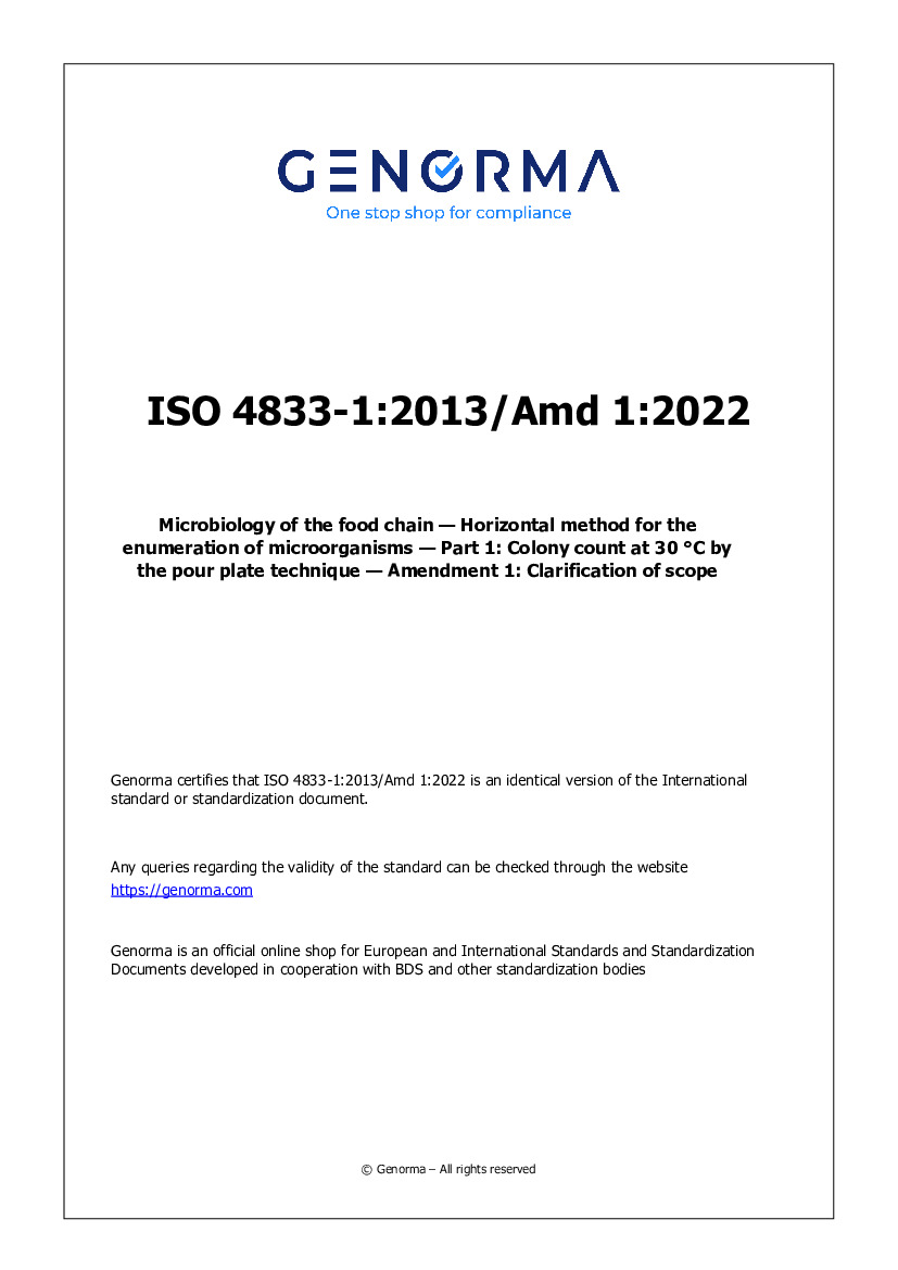 ISO 4833-1:2013/Amd 1:2022