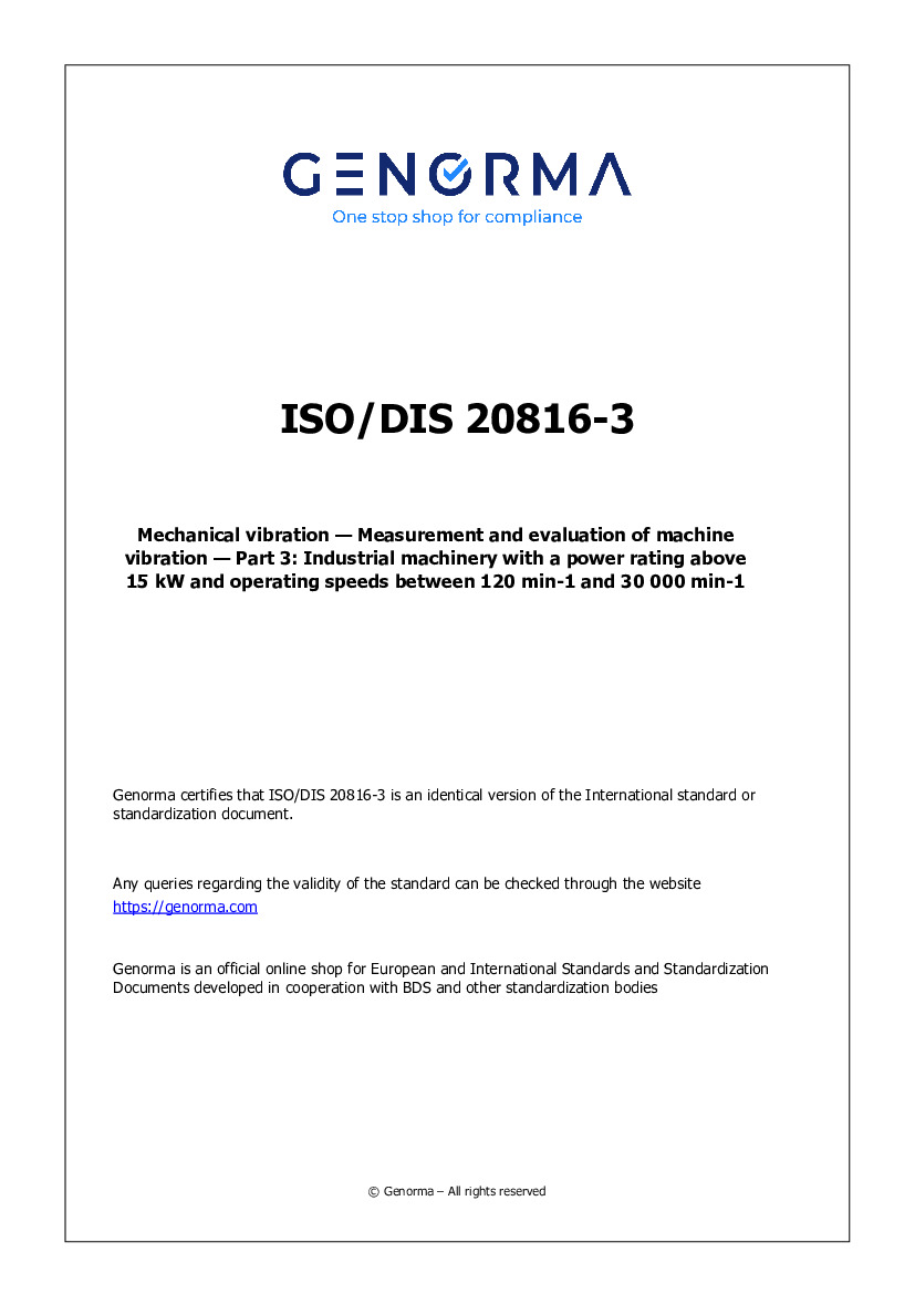 A ISO 20816 – 3 de 2022 - DMC